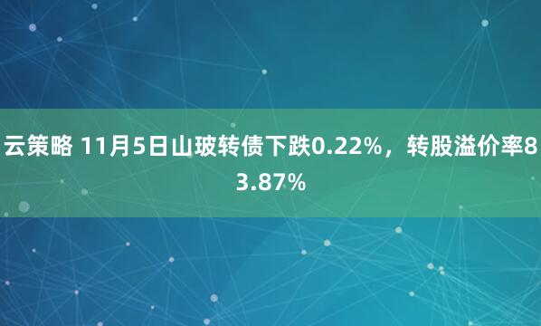 云策略 11月5日山玻转债下跌0.22%,转股溢价率83.87%