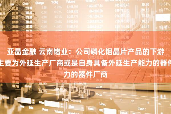 亚晶金融 云南锗业：公司磷化铟晶片产品的下游客户主要为外延生产厂商或是自身具备外延生产能力的器件厂商